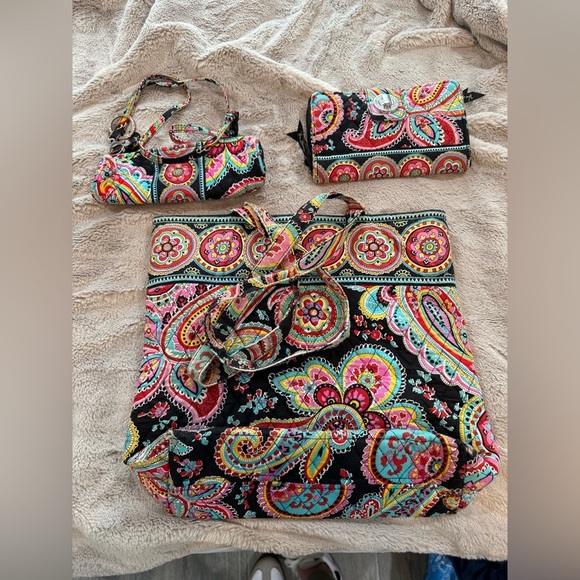 Vera Bradley Handbags - Vera Bradley Purse,wallet and pencil case set